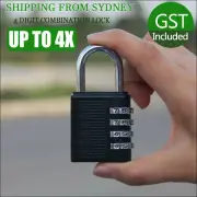 2-4PCS Combination-Lock 4 Digit Padlock Gate Locker Hasp Number Lock Padlock AUS