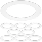 8 Pack Gloss Oversize Goof Trim Ring for Recessed Can Lighting down Light, Outer