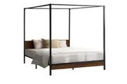 Oikiture Metal Canopy Bed Frame Queen Double Size Beds Platform