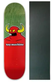 TOY MACHINE Pro Skateboard Deck MONSTER XL (asst veneers) 8.5" with MOB Grip