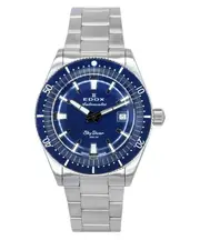 Edox Skydiver Limited Edition Swiss Made Blue Dial Automatic 300M Mens Watch