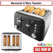 Baccarat 4 Slice Toaster Bread Browning Toast Maker Kitchen Appliance Defrost