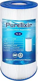 Purelixir NSF Certified Pool Filter Cartridge Compatible with Hayward C900, CX900RE, Pleatco PA90, Unicel C-8409, Filbur FC-1292, Sta-Rite PXC95, Ultral-B6, 90 sq.ft, L x OD: 17 3/8" x 8 15/16" 1 Pack