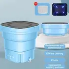 Mini Folding Washing Machine with Drain Bucket for Clothes Socks Underwear Clean