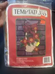 Temptations Plastic Canvas Poinsettia Basket Kit 3221
