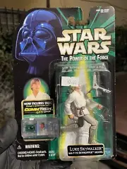 Star Wars 1999 Power Of The Force LUKE SKYWALKER with T-16 SKYHOPPER w/Comm Tech