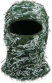 [Croogo] Distressed Balaclava Ski Mask Balaclava Windproof Shiesty Yeat Mask Full Beanie Face Mask Cold Weather Neck Warmer