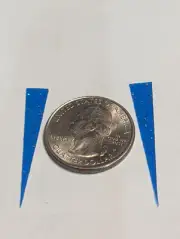 Blue With Silver Fleck 1.5" Silicone Crappie Jig Wedge Tails 25