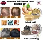 2× Polygonum Multiflorum & Ginger Shampoo Bar Hair Regrowth Hair Darkening Soap