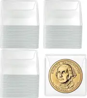 200 Pack Single Pocket Coin Sleeves for Collectors, 2 X 2 Inch Clear PVC Coin Po