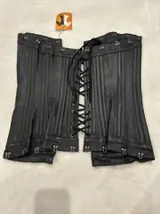 Vance Leather Ladies Corset with Hook and Eye Closure Black Large VC1339