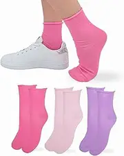 [LEON D'ORO] Women's Socks Cotton Without Elastic 3 Pairs – 6 Pairs Fashion Socks Patterned Socks Women's Short Socks