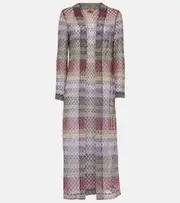 [Missoni] Missoni Metallic-knit mesh cardigan AU 6 multicoloured