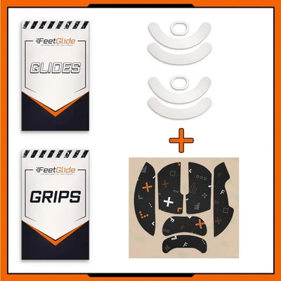 FeetGlide PTFE Mouse Skates & Grip Tape Bundle for Darmoshark M3 Pro