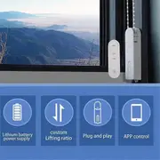 Tuya Smart Blind Motor Wifi Automatic Electric Roller Shutter Shadow App Control Lifting Curtain Op White