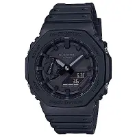 在飛比找Yahoo奇摩購物中心優惠-G-SHOCK 經典八角造型個性亮眼雙顯休閒錶-全黑(GA-