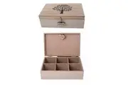 Crystal Wonderland Tea Box Tree of Life Engraved Wooden