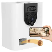 Dog Camera Treat Dispenser, WiFi Remote Tossing for Dogs/Cat Automatic Smart Feeder App Control, 1080P HD Night Vision, Two-way Audio