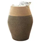 Unbranded Laundry Hamper 25.6"Hx19.3"Wx19.3"L Rectangular Jute Fabric Black