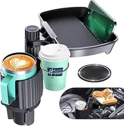 OFY Car Cup Holder Expander Tray with Adjustable Base [2023 Upgraded Super Stable], Road Trip Essentials Car Accessories, Compatible with Yeti, Hydro Flasks, Camelbak and Other Large Bottles Mugs