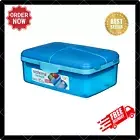 Sistema Lunch Slimline Quaddie | 1.5 L | School Lunch Box with Compartments & |