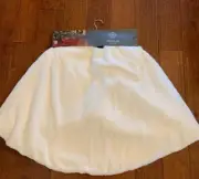 Martha Stewart Christmas Tree Skirt White Faux Fur Skylands Collection Faux Fur