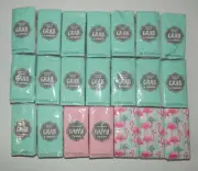 Lot of 21 Travel Pocket Pack 3-Ply TISSUES Aqua Pink Flamingos NEW