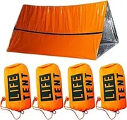 Emergency Tent 8x5x3ft Reflective Portable Survival Tent Waterproof Windproof Fireproof Lightweight Emergency Shelter for Camping, Hiking and Outdoor Activities Shelter Mini Life