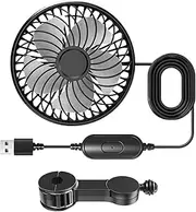 USB Car Fan for Backseat,3 Speeds Carseat Cooling Headrest Fan - Silent Automotive Air Conditioning Ventilator for Van Auto RV Vehicle Truck