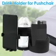 Stroller Cup Holder and Phone Holder Universal Double Hole Pushchair leFRB