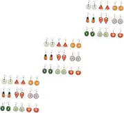 [LIFKOME] 3sets Fashion Women Girls Boys and Girls Earrings Mixed Fruit Shape Earring Set Party Wedding 9pairs*3 Random Style