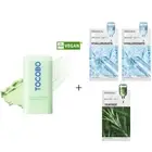 [K-Beauty + free gift] 1x TOCOVO Cica Cooling Sun Stick + 3x MEDIHEAL Masks