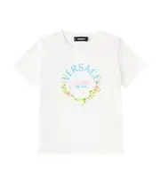 [Versace Kids] Versace Kids Logo floral cotton jersey T-shirt Y 14 white