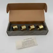Vtg Baldwin Brass Napkin Rings Classics Collection Devon 7534 Set (4) New in Box