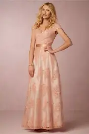 Aidan Mattox Peach Alina Dress BHLDN Size 12 NEW MSRP: $430