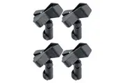 4x Hercules Mic Holder Clip Adaptor Mount for 20mm-35mm Microphone Stand Black
