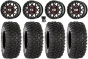 KS135 Grenade Black 15" Wheels 30" XC450 Tires Polaris RZR XP 1000 / PRO XP