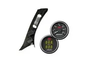 Pillar Pod w/ Black Gauges for Toyota Landcruiser 200 Diesel Boost & Dual Volts