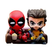Hot Toys Marvel Deadpool & Wolverine Cosbaby Bobble Head Figure Set