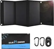 Portable Solar Panel Charger for Camping IPX5 2 USB/Type-C 21W/28W Solar Charger 21W