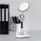 Desk Light with Fan Study Lamp with Clock Date Temperature Bedside Night Light