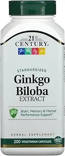 21st Century Ginkgo Biloba Extract Veg Capsules, 200 Count