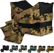 Twod Outdoor Shooting Rest Bags - Target Sports Bench Rest with Front & Rear Support SandBag Stand Holders for Gun Rifle Shooting Hunting Photography - Unfilled