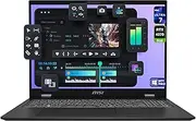 MSI Prestige 16AI Studio Laptop, Intel Ultra 7-155H, 32 GB LPDDR5 RAM, 4 TB PCIe SSD, 16" QHD+ (2560x1600) Display, Nvidia G-Force RTX 4070, Backlit Numeric Keyboard, W11 Pro, Gray