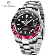PD-1662 Luxury GMT Men Mechanical Wristwatch Sapphire Glass Stainless Steel 100M