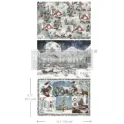 ReDesign with Prima A3 Decoupage Fiber Pack - Snowfall Splendor