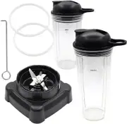 Replacement Parts New Blade with Cup and Lid,Compatible with Ninja Blender NJ600