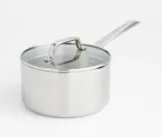 Crate & Barrel 5 Ply EvenCook Core ® 3.5 Qt. Stainless steel saucepan w Lid