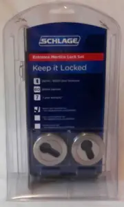 Schlage Entrance Mortice Lock - Double Cylinder - Roller Latch Deadbolt - Round