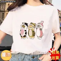 在飛比找蝦皮購物優惠-免運✨Cute Cat T-shirt原宿風短袖體恤女可愛小